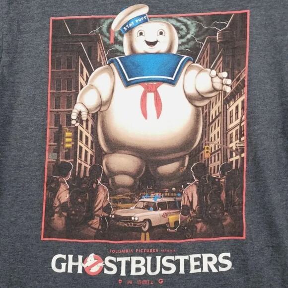 Ghostbusters Gray Short Sleeve T-Shirt Stay-Puft Marshmallow Man, Size Large - Picture 4 of 10